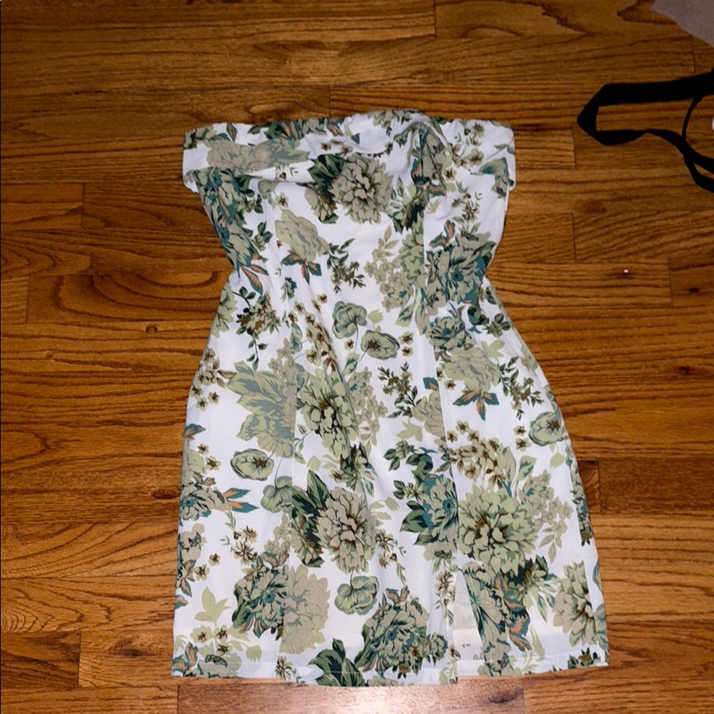 Floral Strapless Dress